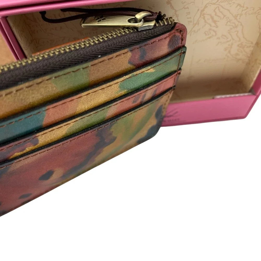 Patricia Nash Leather Cassis Id Credit Card Case Watercolor‎ Butterfly Gift Box